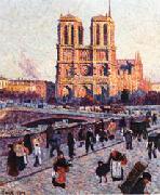 Maximilien Luce The Quai Saint-Michel and Notre-Dame Spain oil painting artist